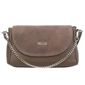 Torebki damskie - Wizytowa Torebka Skórzana Vezze Carino Taupe - miniaturka - grafika 1
