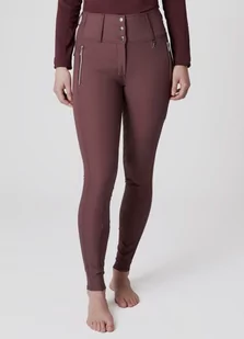 Horze Bryczesy damskie z wysokim stanem ANDREA - Burgundy Red Mahogany - Bryczesy - miniaturka - grafika 1