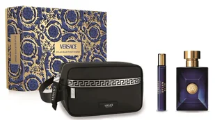 Zestaw dla mężczyzn Versace Dylan Blue Pour Homme Woda toaletowa 100 ml + Woda toaletowa 10 ml + Kosmetyczka (8011003893539) - Zestawy kosmetyków męskich - miniaturka - grafika 1