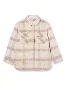 TOM TAILOR Dziewczęta Dziecięca kurtka koszulowa ze wzorem 1033322, 30268 - Amber Pink Beige Check, 128 - Kurtki i płaszcze dla dziewczynek - miniaturka - grafika 1