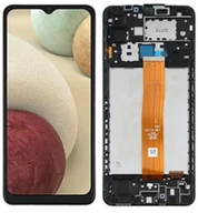 Części serwisowe do telefonów - Oryginalny wyświetlacz LCD + ekran dotykowy Samsung SM-A125 Galaxy A12 (IPS) Ramka czarna - miniaturka - grafika 1