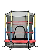 Łóżeczka i kojce - Trampolina domowa z siatką o średnicy 140 cm. - miniaturka - grafika 1