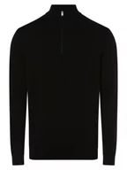 Swetry męskie - Selected - Sweter męski  SLHBerg, czarny - miniaturka - grafika 1
