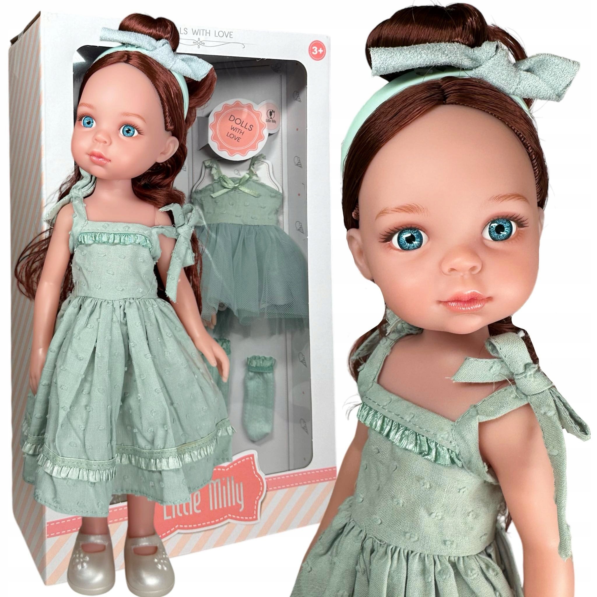 Lalka Jak Żywa Bobas Z Włosami Ubranko Dla Lalki Gumowa 35 CM Baletnica