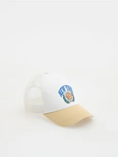 Reserved - Czapka z daszkiem - złamana biel - Czapki damskie - miniaturka - grafika 1