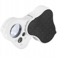 Mikroskopy i lupy - LUPA JUBILERSKA SZKŁO POWIĘKSZAJĄCE KIESZONKOWA LED+UV 30X 60X 90X RT0348 - miniaturka - grafika 1