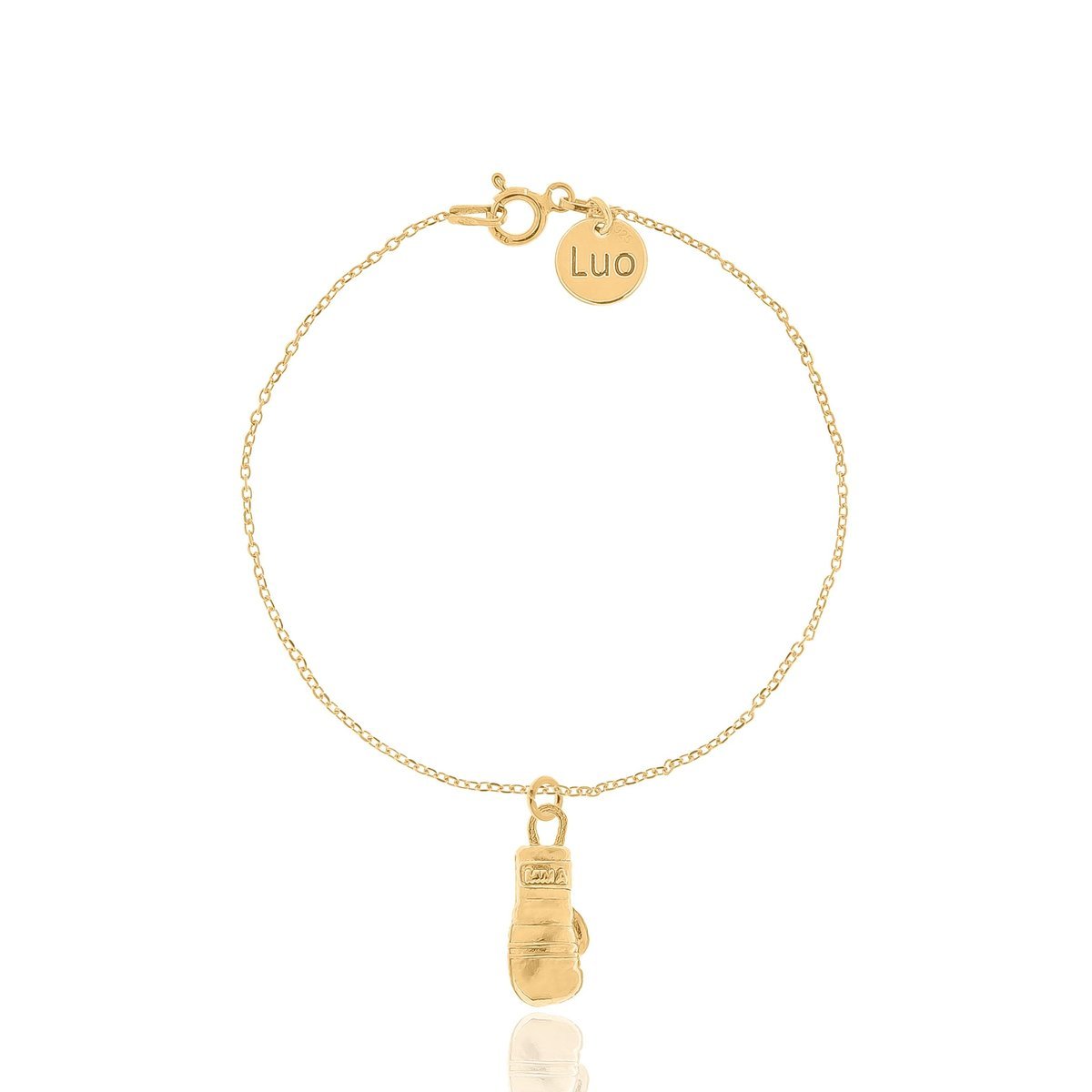 Bransoletka Srebrna Pozłacana Z Rękawicą Mma