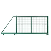 Ogrodzenia - Naterial Brama przesuwna Modus 3x1.7 m lewa zielona - miniaturka - grafika 1