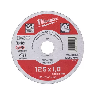 Milwaukee Tarcza Tnąca Do Stali Blachy 125x1 Germa - Tarcze do pił - miniaturka - grafika 1