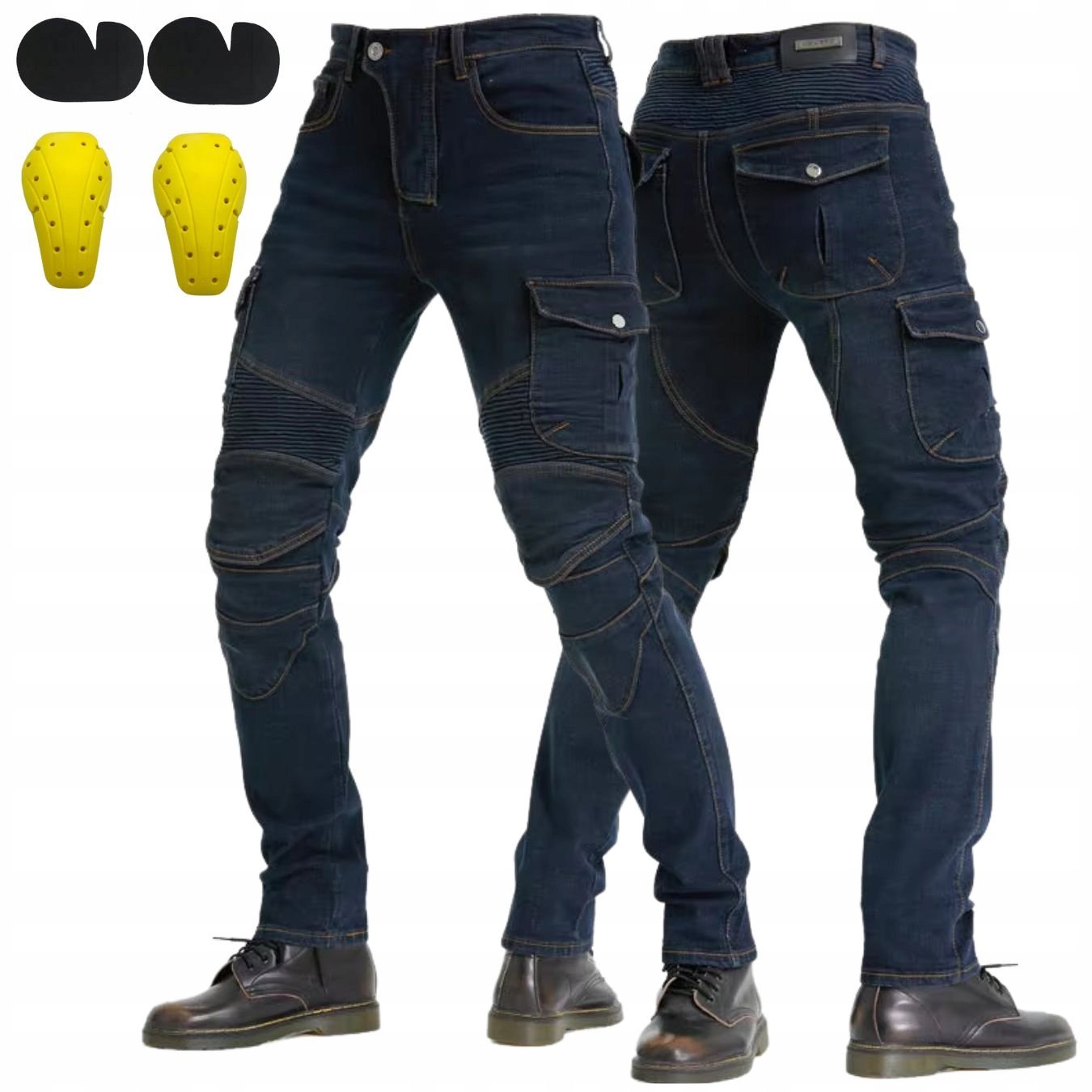 Spodnie Motocyklowe Jeansy Męskie Tekstylne Damskie Lady Blue Fit Bojówki