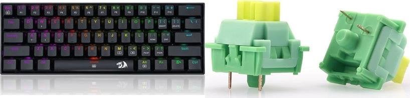 Redragon K630 DragonBorn Outemu Red RED-K630RGB + A113 QT Bullet Keycaps A113QT