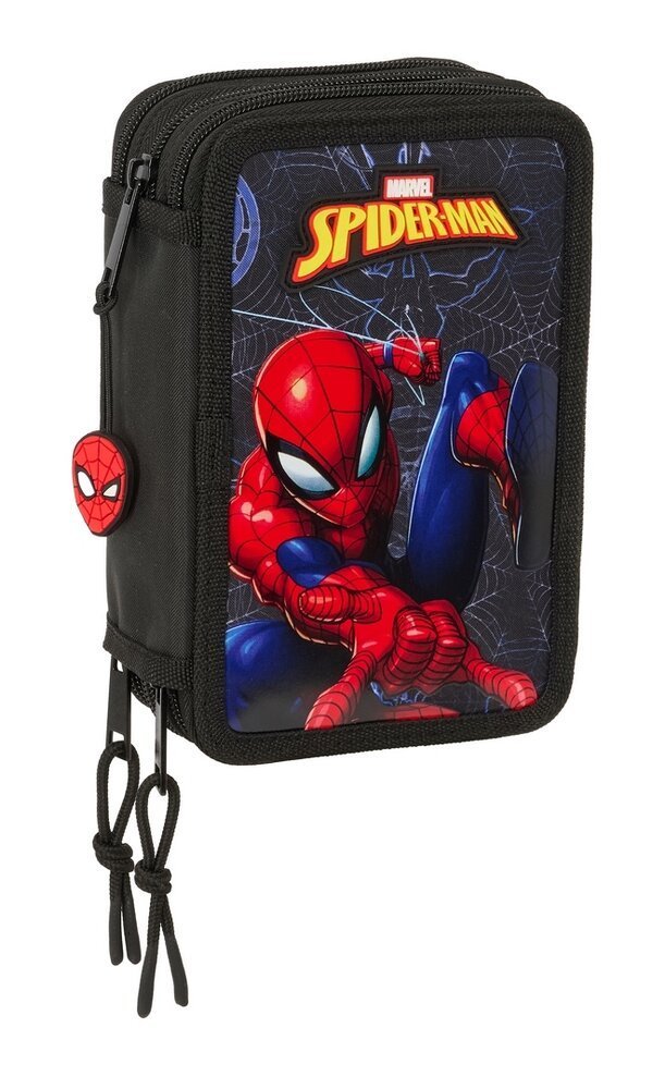 PIÓRNIK POTRÓJNY BLACK SPIDER-MAN 37elem. SAFTA