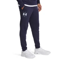 Spodnie męskie - Męskie Spodnie UNDER ARMOUR UA RIVAL TERRY LOGO JOGGERQ2 1390144-410 – Granatowy - miniaturka - grafika 1
