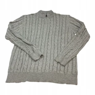 Męski Sweter z Półgolfem Styl Old Money Splot Warkoczowy Rozmiar XL - Swetry męskie - miniaturka - grafika 1