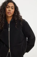 Kurtki damskie - Armani Exchange kurtka bomber damski kolor czarny zimowa oversize 6DYB63 YN6YZ - miniaturka - grafika 1
