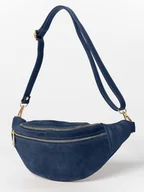 Torby sportowe - Anna Morellini Skórzana saszetka "Carola" w kolorze granatowym - 32 x 16 x 9,5 cm - miniaturka - grafika 1