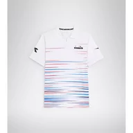 Koszulki sportowe męskie - Koszulka do tenisa z krótkim rekawem męska Diadora SS POLO ICON optical white - miniaturka - grafika 1