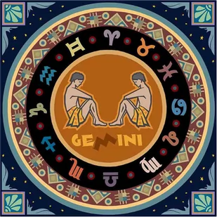 Norimpex Diamentowa mozaika Mandala 7D Zodiak Bliźnieta 30x30cm 1006577 - Malowanie po numerach - miniaturka - grafika 1