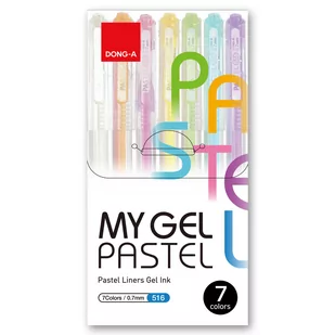 DONGA-A Długopis żelowy Dong-a My pastel 7 kolorów - DONGA-A - Długopisy - miniaturka - grafika 1