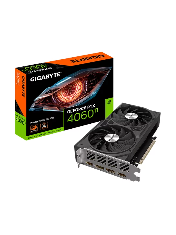 GIGABYTE GeForce RTX 4060 Ti WindForce OC - 16GB GDDR6 RAM - Karta graficzna