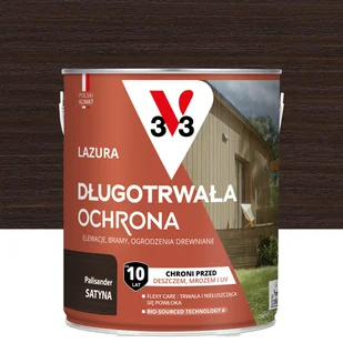 Lazura 10 lat ochrony Palisander satynowy 2.5 l V33 - Lakiery do drewna - miniaturka - grafika 1