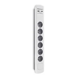 Listwa QOLTEC 50294 (1.8 m) Biało-szary - Listwy zasilające - miniaturka - grafika 1