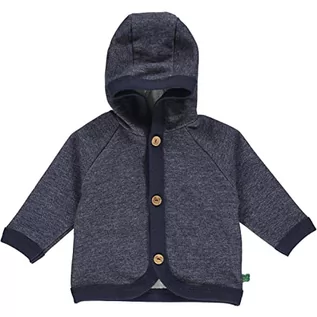 Bluzy i sweterki niemowlęce - Fred's World by Green Cotton Denim Sweat Hoodie Baby, granatowy., 86 - grafika 1