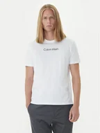 Koszulki męskie - Calvin Klein T-Shirt Logo 30s LV04LD230G Biały Relaxed Fit - miniaturka - grafika 1