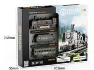 Pociągi dla dzieci - Elektryczna Kolejka Lokomotywa - Parowóz + 2 Wagony, Węglarka + Pasażerski - miniaturka - grafika 1