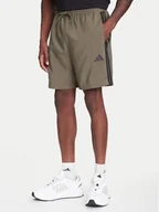 Spodenki męskie - adidas Szorty sportowe Essential 3-Stripes Chelsea JE6434 Khaki Regular Fit - miniaturka - grafika 1