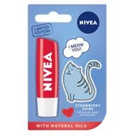 Balsamy do ust - Nivea Polska Strawberry Shine pielęgnująca pomadka do ust edycja limitowana 4,8 g 1144824 - miniaturka - grafika 1