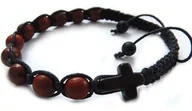 Biżuteria religijna - Różaniec na rękę drewno różane ręcznie pleciony - miniaturka - grafika 1