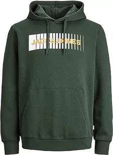 Bestseller A/S Męska bluza z kapturem JJECORP Logo Sweat Hood Play NOOS PLS, Mountain View, 3XL, Mountain View - Bluzy męskie - miniaturka - grafika 1
