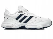 Sneakersy męskie - Buty męskie Adidas Strutter EG2654 skóra białe sportowe sneakersy 40,6 - miniaturka - grafika 1