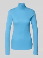 Swetry damskie - Golf o kroju slim fit z mieszanki bawełny - miniaturka - grafika 1