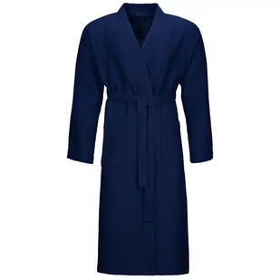 Vossen|Szlafrok gofrowy bawełna Wellington r.XL,granatowy - Szlafroki damskie - miniaturka - grafika 1