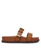 Klapki i japonki damskie - Armani Exchange Klapki XW002575 AF21266 U6123 Brązowy - miniaturka - grafika 1