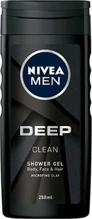 Nivea Men Żel pod prysznic Deep Clean 250ml - Żele pod prysznic dla mężczyzn - miniaturka - grafika 1