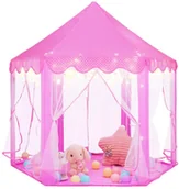 Namioty i tipi dla dzieci - Namiot Pałac różowy dla dzieci do ogrodu 9729 - miniaturka - grafika 1