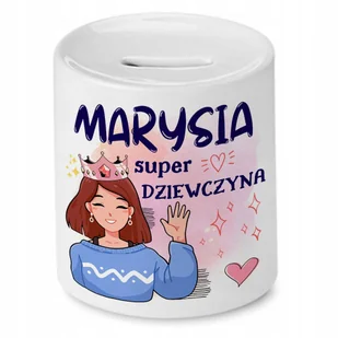 Skarbonka 330 ml Dla Marysi Córki Dziecka Prezent z Nadrukiem ze Zdjęciem + Opakowanie na prezent (wzór 03) - Skarbonki - miniaturka - grafika 1