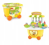 Zabawki AGD - MINI KUCHNIA Zestaw szefa kuchni w WALIZCE kółka - miniaturka - grafika 1
