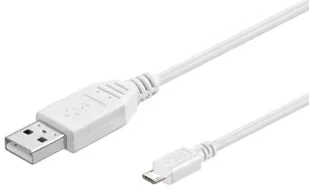 MicroConnect USB A do USB Micro B, wersja 2.0, biały, 0,3 m USB2.0 A - Micro USB B 5P do synchronizacji i ładowania, szybkie przesyłanie danych do 480 Mb/s - Kable USB - miniaturka - grafika 1