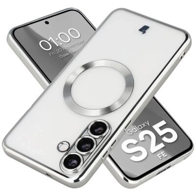 Etui BIZON Case GuardO do Samsung Galaxy S25 FE Przezroczysto-srebrny