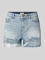 Spodenki damskie - Szorty jeansowe o kroju regular fit z czystej bawełny model ‘PACY’ - miniaturka - grafika 1