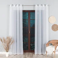 Firany - Firana gotowa z woalu, 140x250 cm, na srebrnych przelotkach - miniaturka - grafika 1