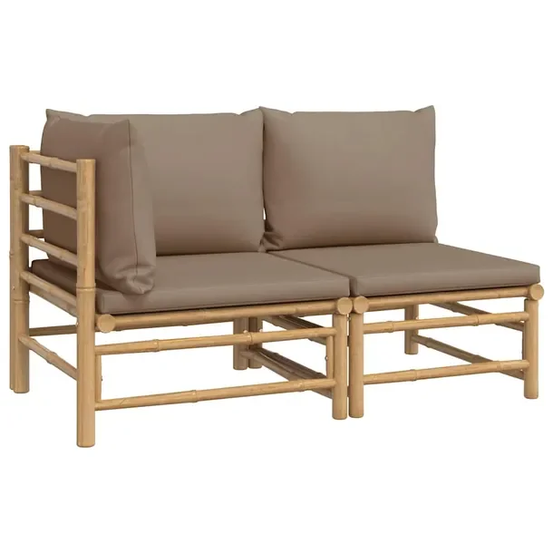 Zestaw wypoczynkowy do ogrodu - sofa śr. + sofa narożna + poduszki