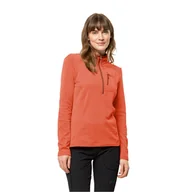 Bluzy damskie - Damska bluza polarowa Jack Wolfskin KOLBENBERG HZ W guave - XS - miniaturka - grafika 1