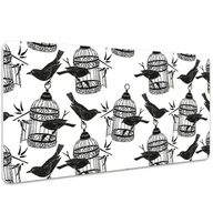 Podkładki na biurko - Podkładka na biurko Klatki ptaków 100x50 cm - miniaturka - grafika 1