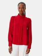 Bluzki damskie - ARTIGLI Bluzka ACBL003228 Czerwony Regular Fit - miniaturka - grafika 1
