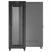 Szafy rack - SZAFA INSTALACYJNA RACK STOJĄCA 19" 47U 800X1200 CZARNA DRZWI PERFOROWANE LCD LANBERG FLAT PACK V2 - miniaturka - grafika 1